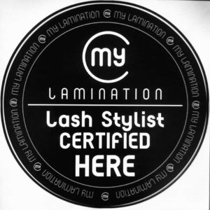 sticker lash stylist my lamination certification