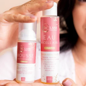 nettoyant cils extensions mousse et eau micellaire bivolash